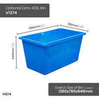 Plastic Bin Trolleys - Blue 