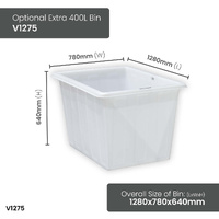 Plastic Bin Trolleys - White