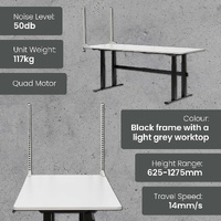 Electric Height-Adjustable Workbenches with Side Panel Kit (2400x900mm)
