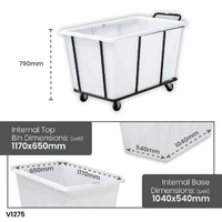 Plastic Bin Trolleys - White