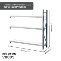 Heavy Duty Steel Longspan Shelving (450mm Deep)