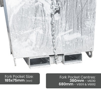 Forklift Tipping Bins - 950L, 1250L, 1850L