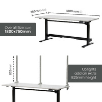 Electric Height-Adjustable Workbenches (1800x750mm)