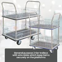 Multi Purpose 2 Tier Cage Trolleys