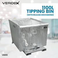 Forklift Tipping Bin - 1100L (with Release Mechanism) 