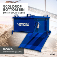 500L Drop Bottom Bin (Solid Sides)