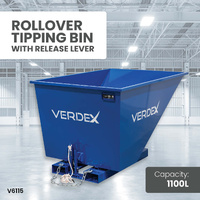 Forklift Rollover Tipping Bin - 1100L (with Release Mechanism)