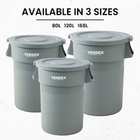 Round Plastic Waste Bin & Dollies
