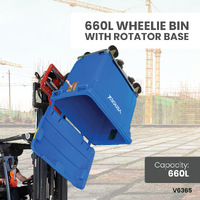 660L Wheelie Bin with Rotator Base