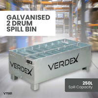 Galvanised 2 Drum Spill Bin