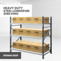Heavy Duty Steel Longspan Shelving (900mm Deep)