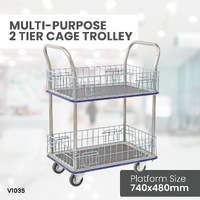 Multi Purpose 2 Tier Cage Trolleys