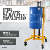Steel and Plastic Drum Lifter/Depalletiser