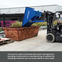 Forklift Rollover Tipping Bin - 1100L (with Release Mechanism)