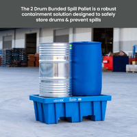 2 Drum Bunded Spill Pallet