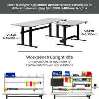 Electric Height-Adjustable Workbenches (1800x750mm)