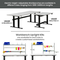 Electric Height-Adjustable Workbenches (1800x900mm)