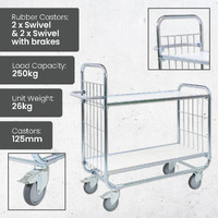 2 Tier Trolley (With Adjustable Shelves)