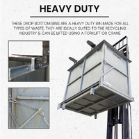 1500L Drop Bottom Bin (solid sides)