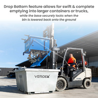 500L Drop Bottom Bin (Solid Sides)
