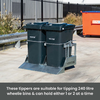 Double Wheelie Bin Tipper Forklift Attachment