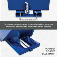 Forklift Rollover Tipping Bin - 1100L (with Release Mechanism)
