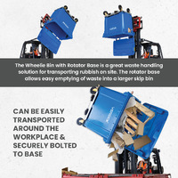 660L Wheelie Bin with Rotator Base