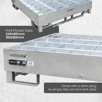 Galvanised Rackable Bunded Pallet - 4 Drum