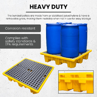 4 Drum Bunded Spill Pallet