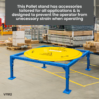 Heavy Duty Pallet Stand (with Short Adjustable Legs & Turntable)