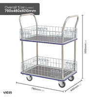 Multi Purpose 2 Tier Cage Trolleys