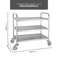 3 Tier Stainless Steel Utility Cart