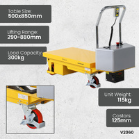 Electric Scissor lift Trolley 500x850 (300kg Capacity)