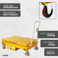 Electric Scissor Lift Trolley 800x1200 (1000kg Capacity)