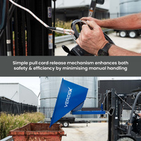 Forklift Rollover Tipping Bin - 1100L (with Release Mechanism)