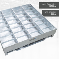 Galvanised Rackable Bunded Pallet - 4 Drum