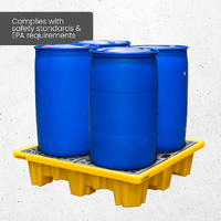 4 Drum Bunded Spill Pallet