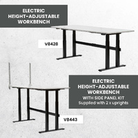 Electric Height-Adjustable Workbenches with Side Panel Kit (2400x900mm)
