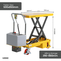 Electric Scissor lift Trolley 500x850 (300kg Capacity)