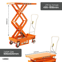 Electric Scissor Lift Trolleys 520x1010 (500kg capacity)