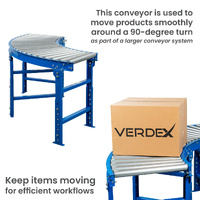 90 Deg Curve Conveyor Kit with Steel Rollers - 600mm wide