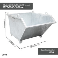 Forklift Tipping Bins - 950L, 1250L, 1850L