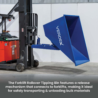 Forklift Rollover Tipping Bin - 1100L (with Release Mechanism)