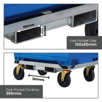 660L Wheelie Bin with Rotator Base