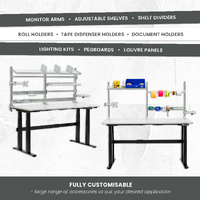 Electric Height-Adjustable Workbenches (1800x900mm)