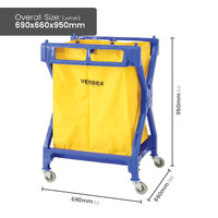 Plastic X Shape Laundry Cart