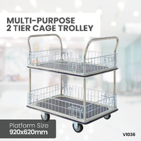 Multi Purpose 2 Tier Cage Trolleys
