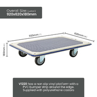 Flat Platform Steel Dollie (915x615x180mm LxWxH)
