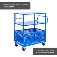2 Tier Trolley with Bottom Basket