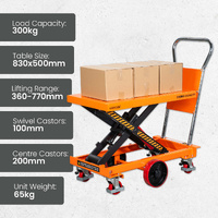 Spring Scissor Lift Trolley - 830x500mm